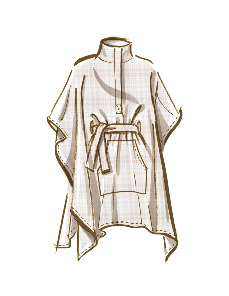 Kit de Patrón de Costura Poncho McCall's M8347 LRG-XLG-XXL