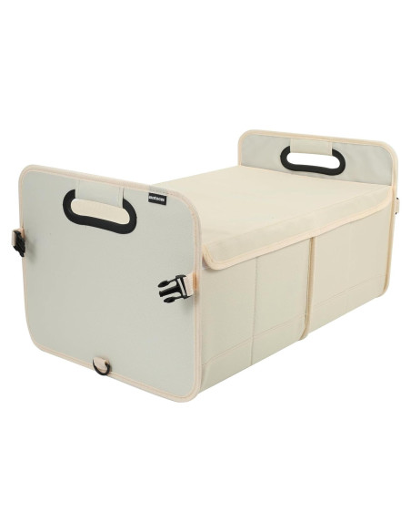 Organizador de Maletero de Coche Austoces Beige Plegable 2 Compartimentos