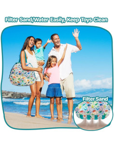 Bolsa de Juguetes de Playa BrainyBees Extra Grande Verde Dino 2