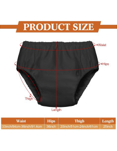 Pañal de natación reutilizable Amylove Mediano Negro 2