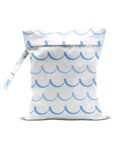 Bolsa Húmeda Impermeable Reutilizable 26x32cm - Líneas Pastel