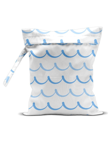 Bolsa Húmeda Impermeable Reutilizable 26x32cm - Líneas Pastel