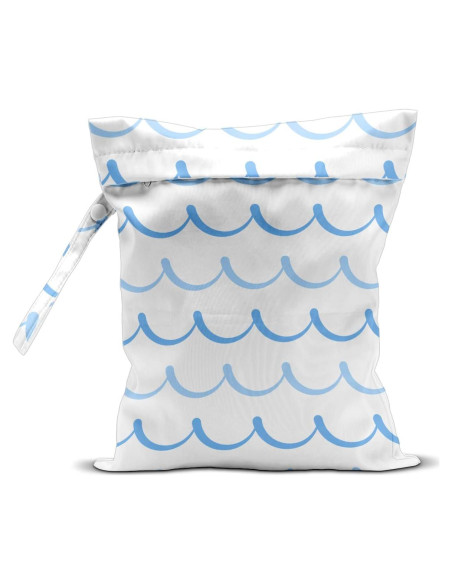 Bolsa Húmeda Impermeable Reutilizable 26x32cm - Líneas Pastel