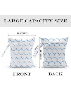 Bolsa Húmeda Impermeable Reutilizable 26x32cm - Líneas Pastel 2