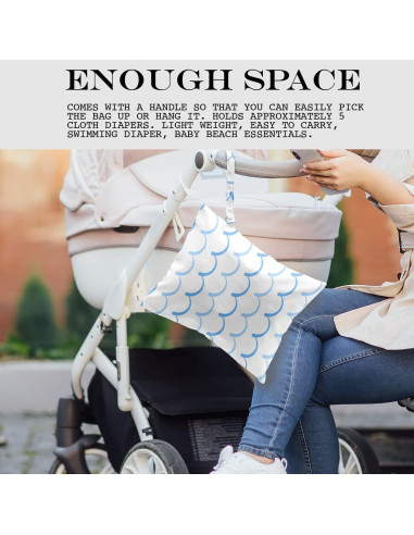 Bolsa Húmeda Impermeable Reutilizable 26x32cm - Líneas Pastel