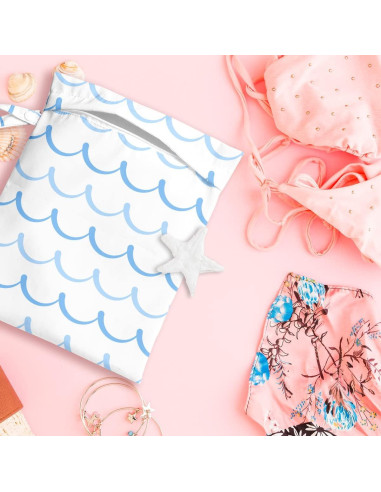 Bolsa Húmeda Impermeable Reutilizable 26x32cm - Líneas Pastel