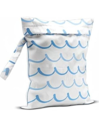 Bolsa Húmeda Impermeable Reutilizable 26x32cm - Líneas Pastel