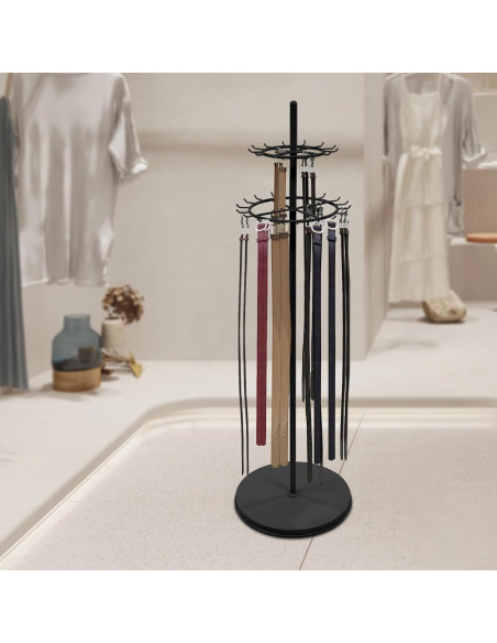 Perchero Giratorio Nozue de Exhibición para Cinturones 168cm Negro