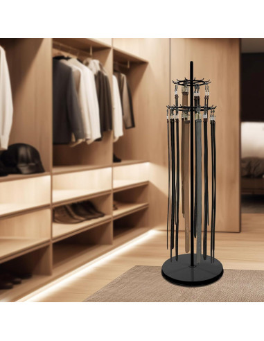 Perchero Giratorio Nozue de Exhibición para Cinturones 168cm Negro