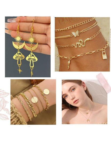 Beebeecraft Anillas Abiertas de Salto 4mm 600Pcs Baño Oro 18K