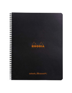 Cuaderno Espiral Rhodia 193039C A4+ Negro Puntos 160 Páginas