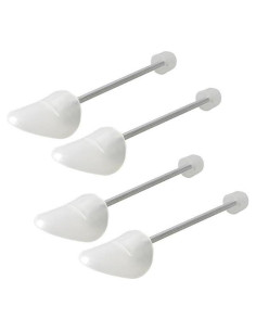 2 Pares de Estiradores de Zapatos Ajustables TOPWEL - Plástico Blanco
