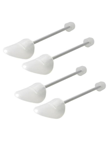 2 Pares de Estiradores de Zapatos Ajustables TOPWEL - Plástico Blanco
