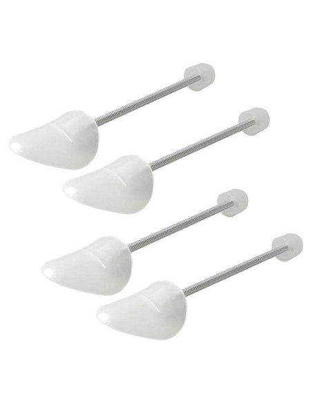 2 Pares de Estiradores de Zapatos Ajustables TOPWEL - Plástico Blanco