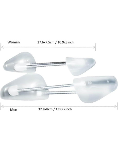 2 Pares de Estiradores de Zapatos Ajustables TOPWEL - Plástico Blanco