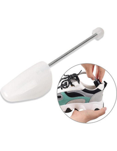 2 Pares de Estiradores de Zapatos Ajustables TOPWEL - Plástico Blanco