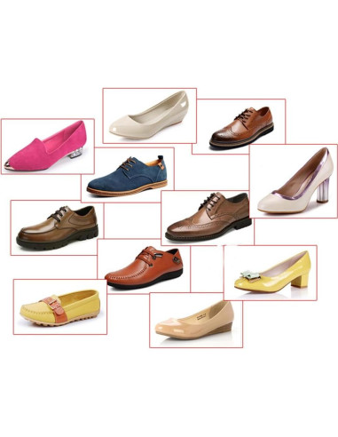 2 Pares de Estiradores de Zapatos Ajustables TOPWEL - Plástico Blanco