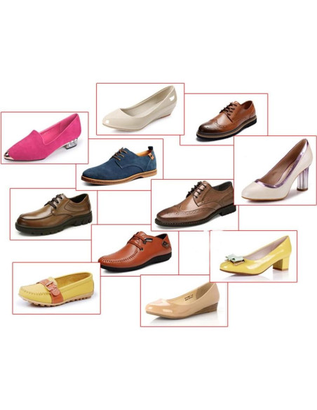 2 Pares de Estiradores de Zapatos Ajustables TOPWEL - Plástico Blanco