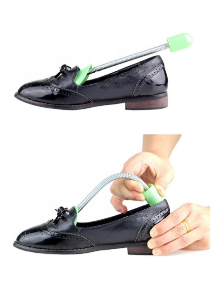 2 Pares de Estiradores de Zapatos Ajustables TOPWEL - Plástico Blanco