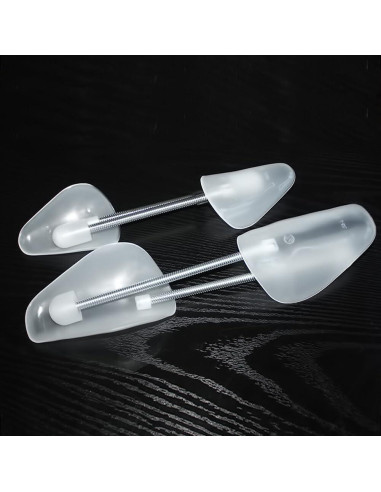 2 Pares de Estiradores de Zapatos Ajustables TOPWEL - Plástico Blanco