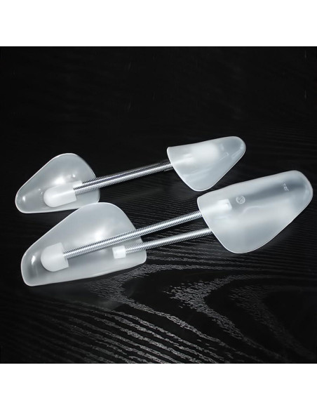 2 Pares de Estiradores de Zapatos Ajustables TOPWEL - Plástico Blanco