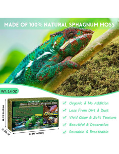 Musgo Sphagnum Premium Riare 14 oz para Reptiles y Terrarios 2