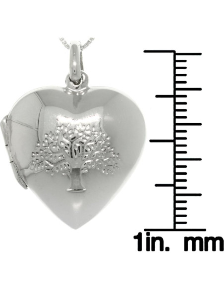 Colgante Árbol de la Vida de Plata de Ley con Cadena 45.72 cm