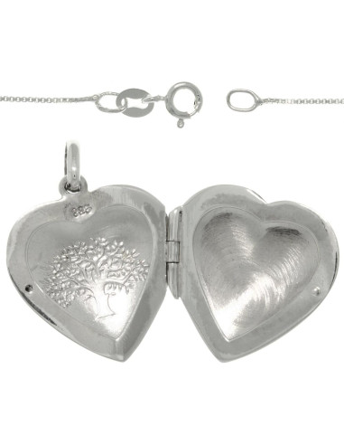 Colgante Árbol de la Vida de Plata de Ley con Cadena 45.72 cm