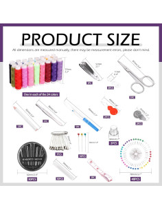 Kit de Costura Swpeet 136 Piezas con Bolsa Portátil y Accesorios 2