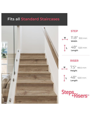 Combo Peldaño y Contrahuella Vinilo Lucida Surfaces Carnerlian