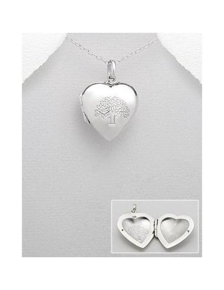 Colgante Árbol de la Vida de Plata de Ley con Cadena 45.72 cm