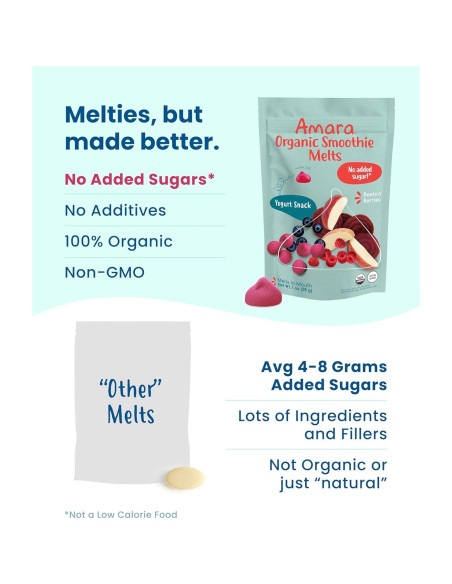 Amara Smoothie Melts - Snacks Saludables para Bebés 170g