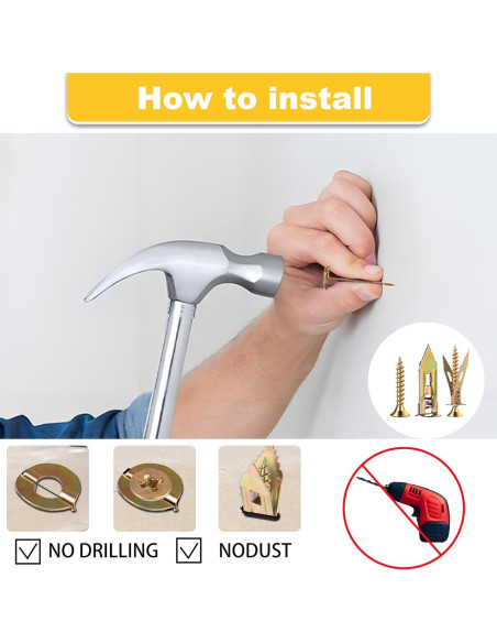 120 Anclajes Autoperforantes para Paneles de Yeso Jyphorixal 12x40mm