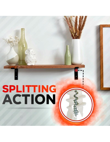 20 Anclajes y Tornillos Autoperforantes CrimsonMark para Yeso