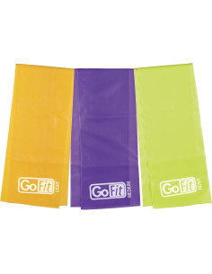Kit de Banda de Resistencia Plana GoFit - Libre de Látex, 3 Niveles 2