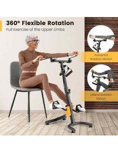 Ejercitador de Pedales Plegable Goplus para Ancianos 101.6 cm 2