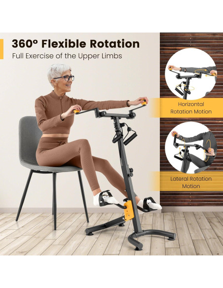 Ejercitador de Pedales Plegable Goplus para Ancianos 101.6 cm