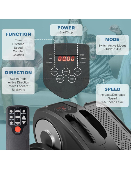 Máquina elíptica de escritorio Leasbar ZHNBH1805 portátil