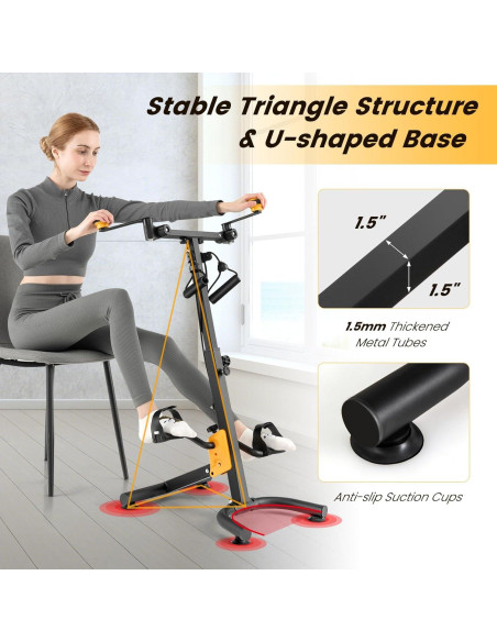 Ejercitador de Pedales Plegable Goplus para Ancianos 101.6 cm