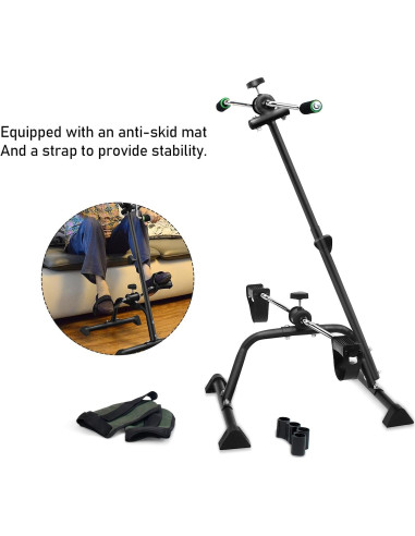 Bicicleta de Ejercicio Ajustable Yanery para Ancianos - Negro