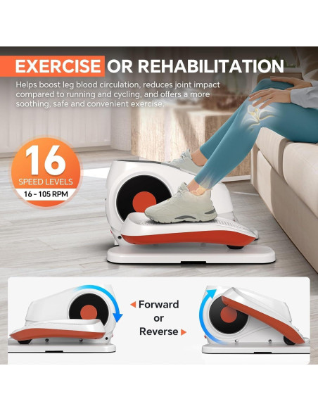 Máquina Elíptica Ajustable MAXPLUS FBM-ET806, 16 Niveles, Blanco