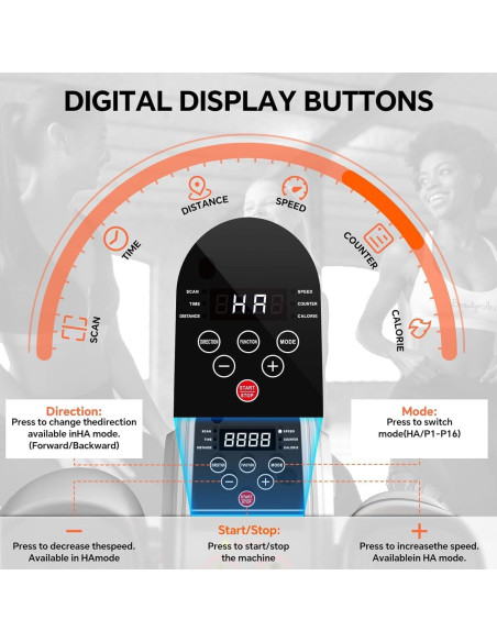 Máquina Elíptica Ajustable MAXPLUS FBM-ET806, 16 Niveles, Blanco