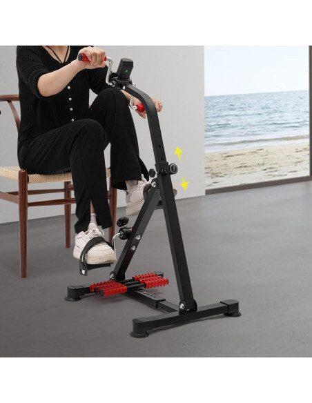 Ejercitador de Pedales YIYIBYUS para Fitness y Rehabilitación - Resistencia Ajustable, Pantalla LCD