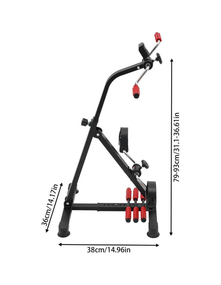 Ejercitador de Pedales YIYIBYUS para Fitness y Rehabilitación - Resistencia Ajustable, Pantalla LCD