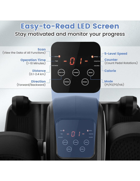 Goplus Máquina Elíptica Bajo Escritorio Compacta 7 kg