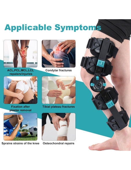 Férula de Rodilla ROM Mathgetin Ajustable para Rehabilitación
