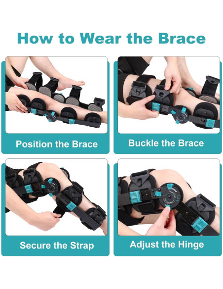 Férula de Rodilla ROM Mathgetin Ajustable para Rehabilitación