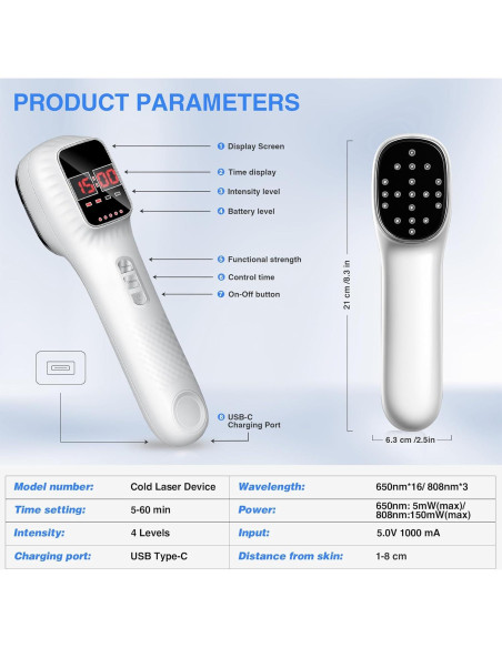 Dispositivo de Terapia de Luz Roja LuxReyan para Alivio del Dolor