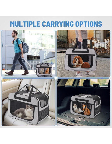 Transportín Doble Extra Grande HOVONO para Mascotas 18 Kg