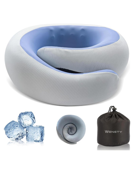 Almohada de Cuello de Viaje WENGTY Semiforma de Serpiente
